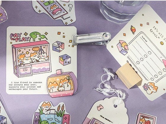 Cute animal stickers, scrapbook stickers, note book sticker